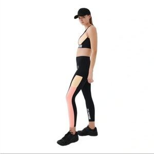 P.E Nation Leggings Swerve 7/8 Legging in Black Color Block
